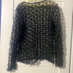 Zara see through black top